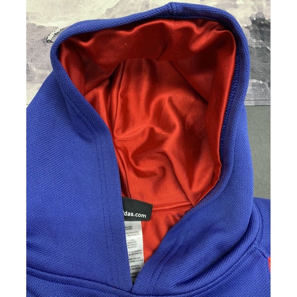 Adidas Chicago Cubs Hoodie Size XLarge (18-20) Pullover Sweatshirt Youth Blue - Picture 11 of 16